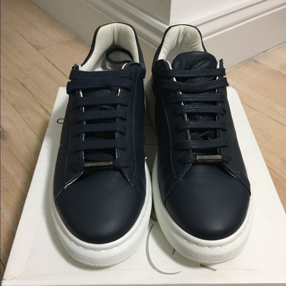TOPSHOP Navy Platform Sneaker BRAND NEW